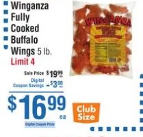 Winganza Fully Cooked Buffalo Wings at Smart & Final