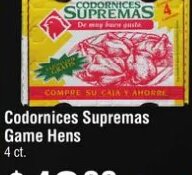 Codornices Supremas Game Hens