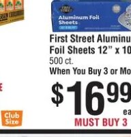 First Street Aluminum Foil Sheets