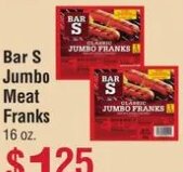 Bar S Jumbo Meat Franks