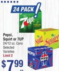 Pepsi, Squirt or 7UP