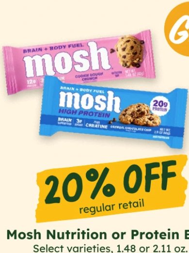 Mosh Nutrition or Protein Bars