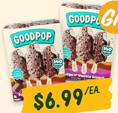 GoodPop Frozen Fudge N' Vanilla Crunch Bars