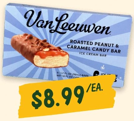 Van Leeuwen Roasted Peanut & Caramel Ice Cream Candy Bar