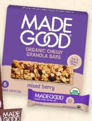 MadeGood Organic Chewy Granola Bars