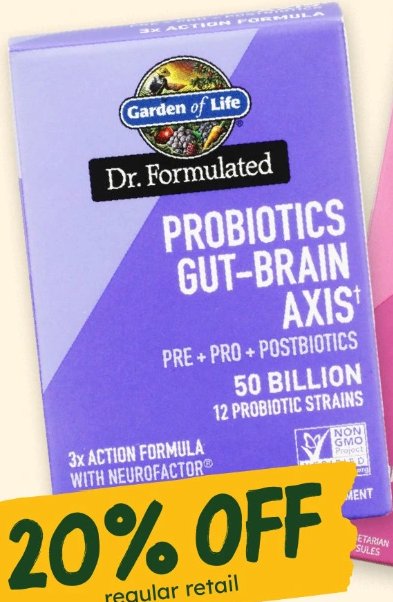 Garden of Life Dr. Formulated Probiotics Gut-Brain Axis