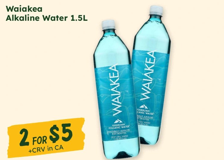 Waiakea Alkaline Water 1.5L