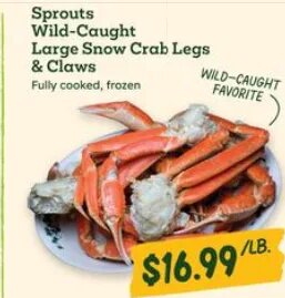 Sprouts Wild-Caught Large Snow Crab Legs & Claws