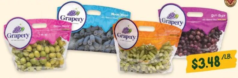Grapery Cotton Candy, Moon Drops, Tear Drops or Gum Drops Grapes at Sprouts