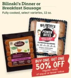 Bilinski's Dinner or Breakfast Sausage