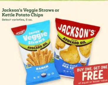 Jackson's Veggie Straws or Kettle Potato Chips