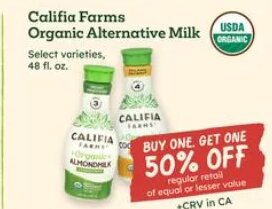 Califia Farms Organic Alternative Milk