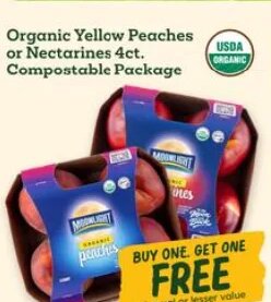 Organic Yellow Peaches or Nectarines