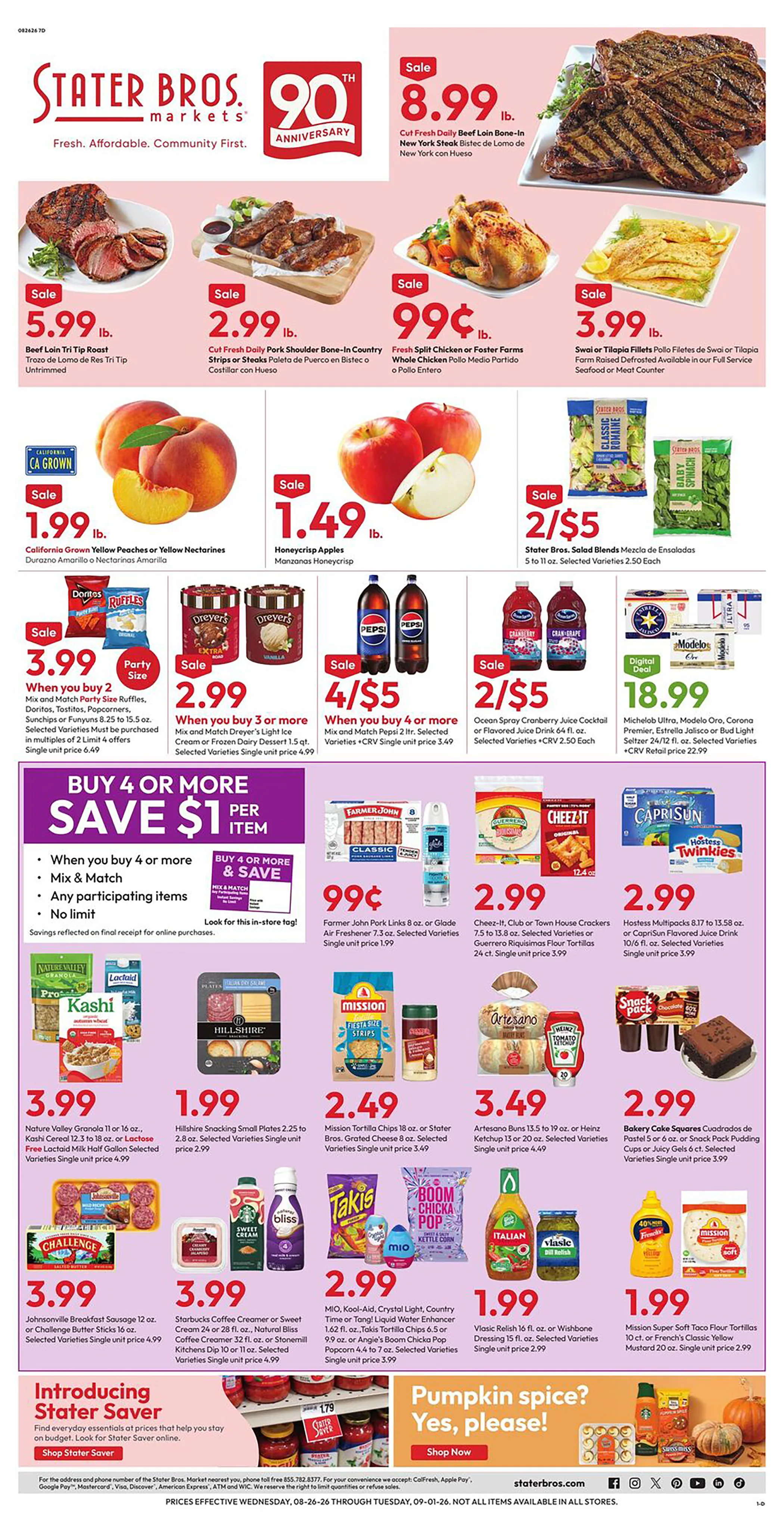 Stater Bros Weekly Ad Page 1