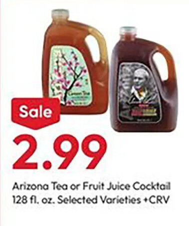Arizona Tea or Fruit Juice Cocktail at Stater Bros.