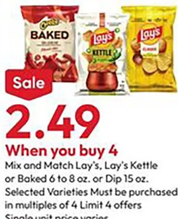 Lay's, Lay's Kettle or Dip at Stater Bros.