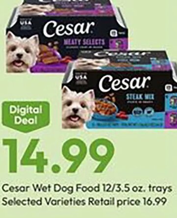 Cesar Wet Dog Food at Stater Bros.