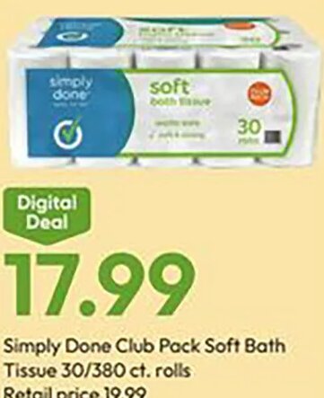 Simply Done Club Pack Soft Bath Tissue at Stater Bros.