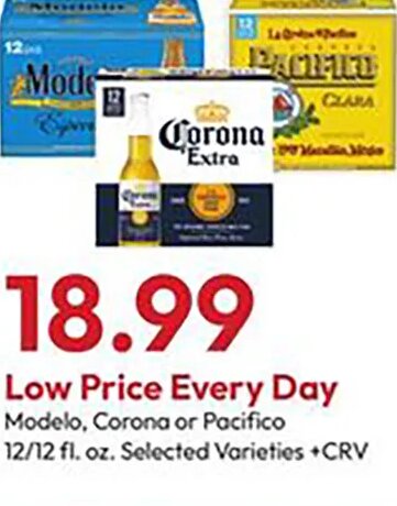 Modelo, Corona or Pacifico at Stater Bros.