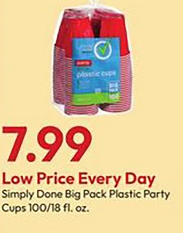 Simply Done Big Pack Plastic Party Cups