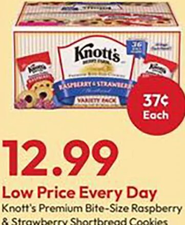 Knott's Premium Bite-Size Raspberry & Strawberry Shortbread Cookies at Stater Bros.