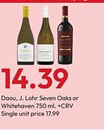 Daou, J. Lohr Seven Oaks or Whitehaven
