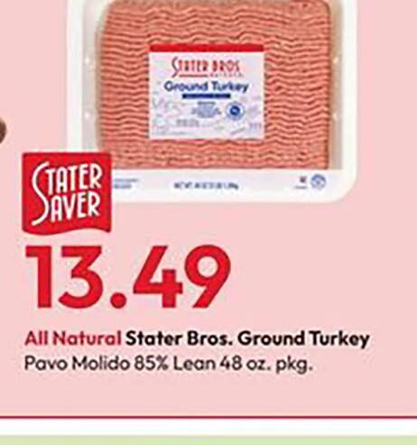 All Natural Stater Bros. Ground Turkey at Stater Bros.