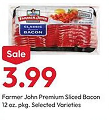 Farmer John Premium Sliced Bacon at Stater Bros.