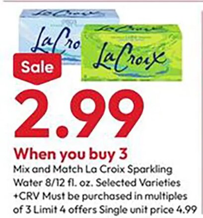 La Croix Sparkling Water at Stater Bros.