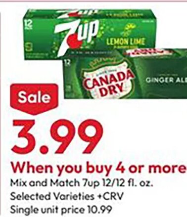 7up, Canada Dry at Stater Bros.