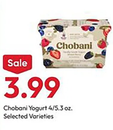 Chobani Yogurt at Stater Bros.
