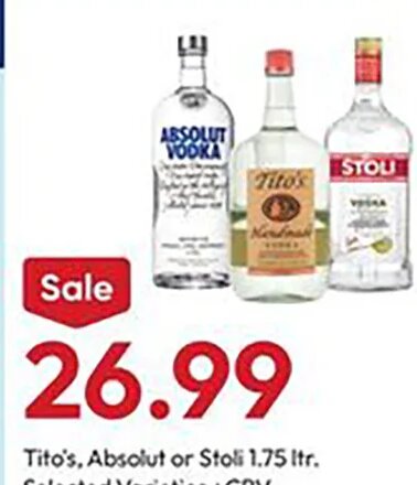 Tito's, Absolut or Stoli