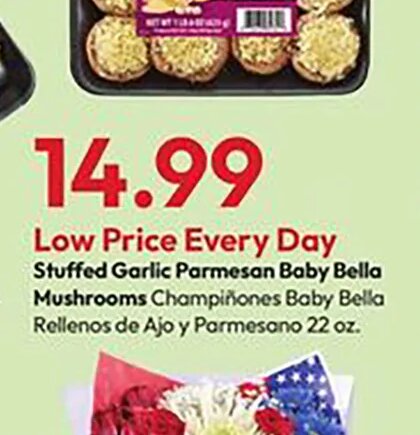 Stuffed Garlic Parmesan Baby Bella Mushrooms