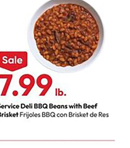 Service Deli BBQ Beans with Beef Brisket at Stater Bros.