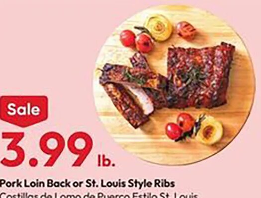 Pork Loin Back or St. Louis Style Ribs at Stater Bros.