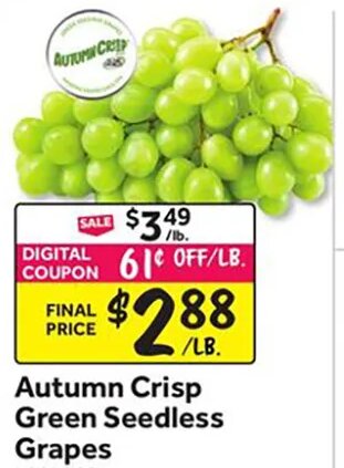 Autumn Crisp Green Seedless Grapes at Stop & Shop