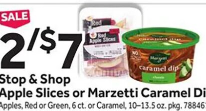 Stop & Shop Apple Slices or Marzetti Caramel Dip