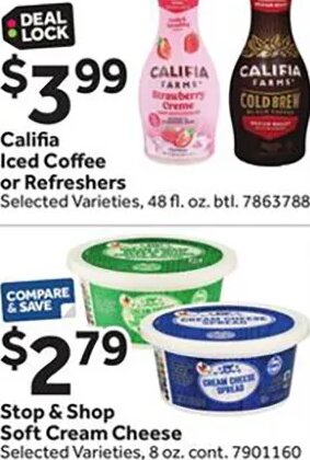 Califia Iced Coffee or Refreshers