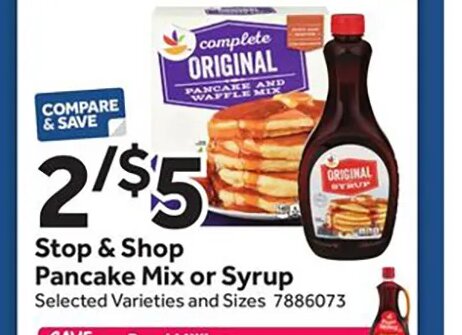 Stop & Shop Pancake Mix or Syrup