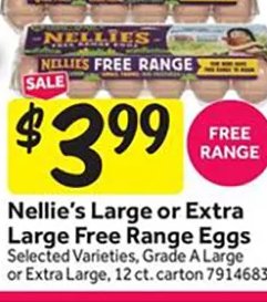 Nellie's Large or Extra Large Free Range Eggs at Stop & Shop