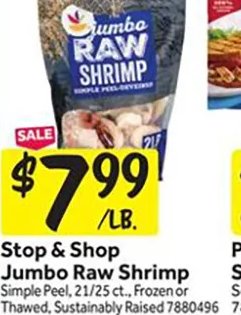 Stop & Shop Jumbo Raw Shrimp