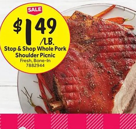 Stop & Shop Whole Pork Shoulder Picnic