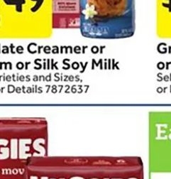 Coffee Mate Creamer or Cold Foam or Silk Soy Milk at Stop & Shop