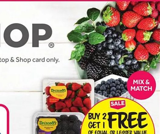 Blueberries, Driscoll's Strawberries or Blackberries