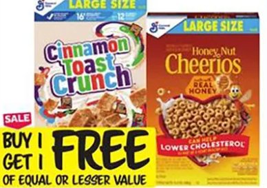 General Mills Large Size Cereal