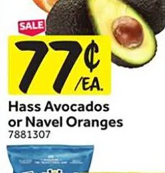 Hass Avocados or Navel Oranges at Stop & Shop