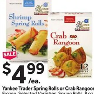 Yankee Trader Spring Rolls or Crab Rangoon