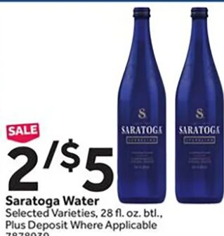 Saratoga Water at Stop & Shop
