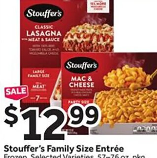 Stouffer's Family Size Entrée at Stop & Shop