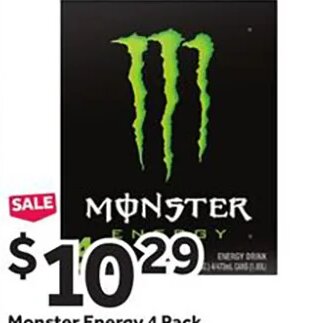 Monster Energy 4 Pack at Stop & Shop